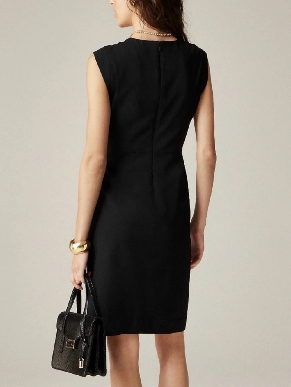 J.Crew New Resume Dress Italian Wool Blend Black Size 14 business casual office